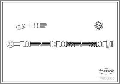Bremžu šļūtene CORTECO 19033003