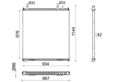 Radiators, Motora dzesēšanas sistēma MAHLE CR 106 000P