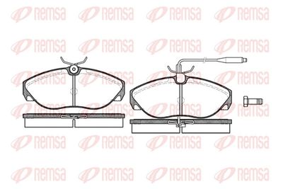 Комплект тормозных колодок, дисковый тормоз REMSA 0486.02