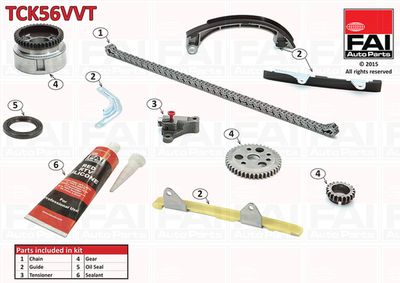 Sadales vārpstas piedziņas ķēdes komplekts FAI AUTOPARTS TCK56VVT