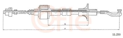 Трос, управление сцеплением COFLE 92.11.253