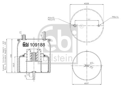 Pneimoatsperes spilvens, Pneimopiekare FEBI BILSTEIN 109188