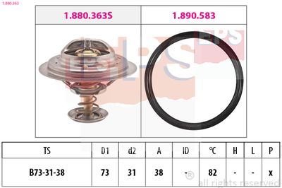 Термостат, охлаждающая жидкость EPS 1.880.363