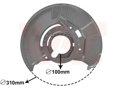 Dubļu sargs, Bremžu disks VAN WEZEL 0640372