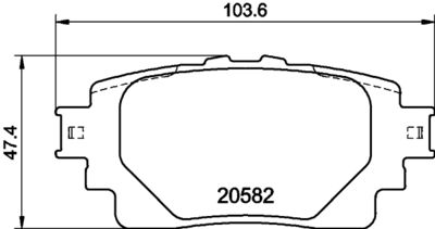 Bremžu uzliku kompl., Disku bremzes HELLA PAGID 8DB 355 040-121