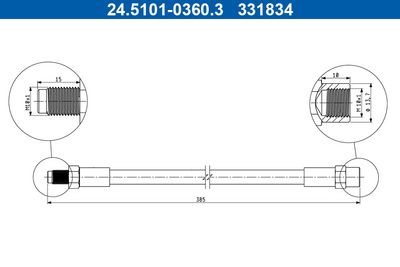 Тормозной шланг ATE 24.5101-0360.3