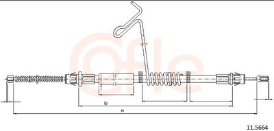 Тросик, cтояночный тормоз COFLE 92.11.5664
