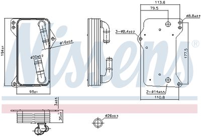 Eļļas radiators, Automātiskā pārnesumkārba NISSENS 91505