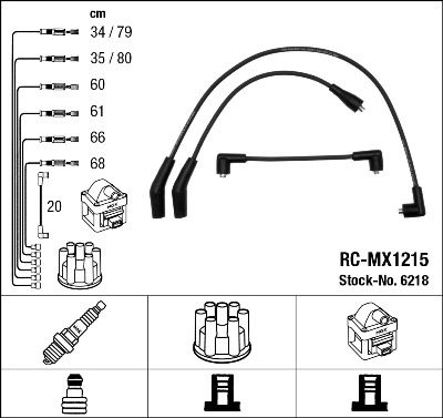 Комплект проводов зажигания NGK 6218