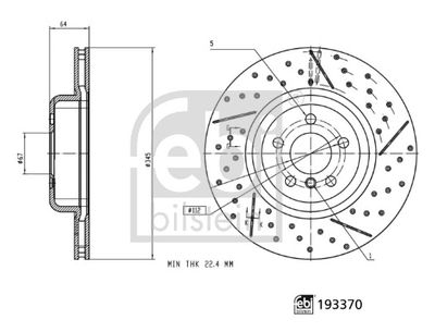 Bremžu diski FEBI BILSTEIN 193370
