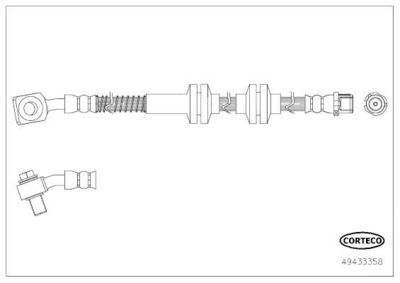 Тормозной шланг CORTECO 49433358