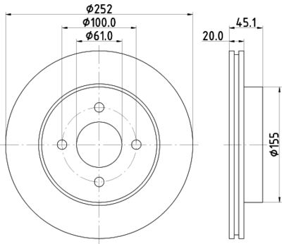 Bremžu diski HELLA PAGID 8DD 355 112-961