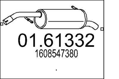Глушитель выхлопных газов конечный MTS 01.61332