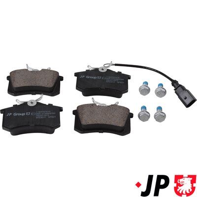 Комплект тормозных колодок, дисковый тормоз JP GROUP 1163707410