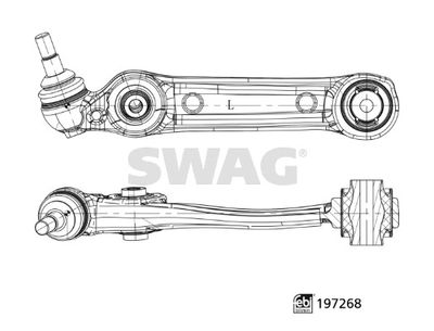 Рычаг независимой подвески колеса, подвеска колеса SWAG 33 11 2537