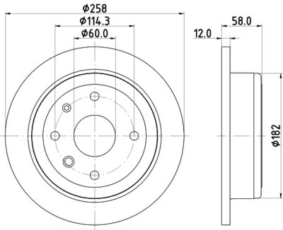 Bremžu diski HELLA PAGID 8DD 355 120-921