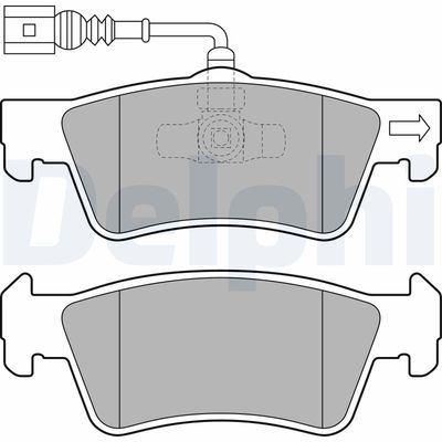 Комплект тормозных колодок, дисковый тормоз DELPHI LP2087