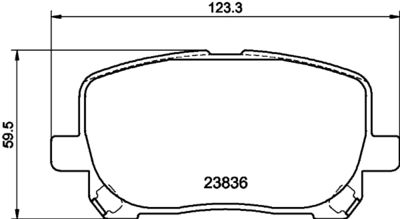 HELLA PAGID 8DB355010221 Bremžu uzliku kompl