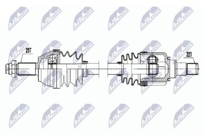 Приводной вал NTY NPW-FR-079