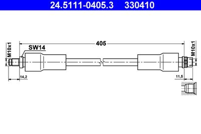 Тормозной шланг ATE 24.5111-0405.3