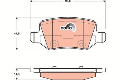Комплект тормозных колодок, дисковый тормоз TRW GDB1481
