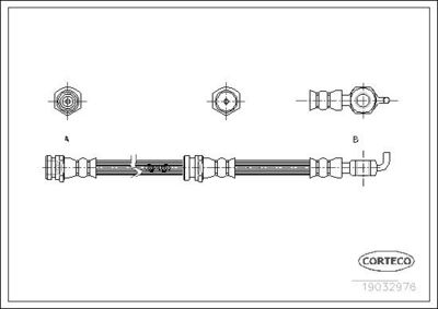 Тормозной шланг CORTECO 19032976