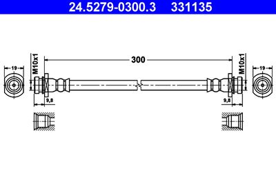 Тормозной шланг ATE 24.5279-0300.3