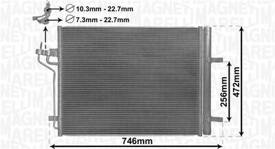 Конденсатор, кондиционер MAGNETI MARELLI 350203880000