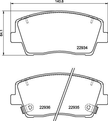 Bremžu uzliku kompl., Disku bremzes BREMBO P 30 119