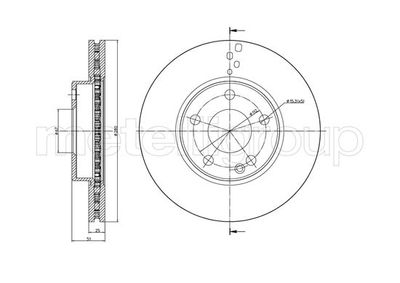 Тормозной диск METELLI 23-1438C