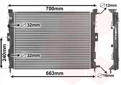 Radiators, Motora dzesēšanas sistēma VAN WEZEL 43002306