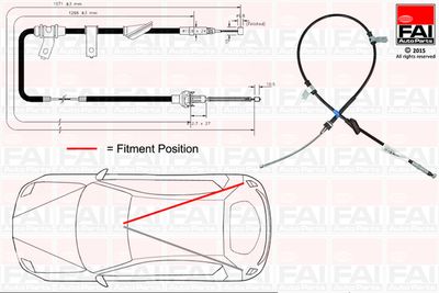 Тросик, cтояночный тормоз FAI AutoParts FBC0103