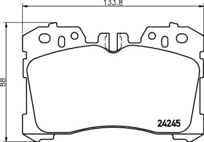HELLA PAGID 8DB355006661 Bremžu uzliku kompl