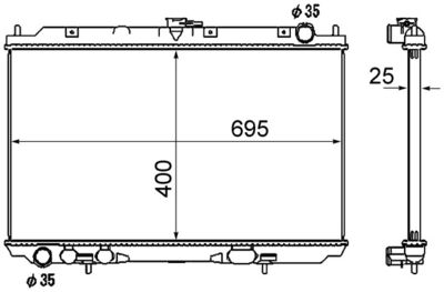 Radiators, Motora dzesēšanas sistēma MAHLE CR 1876 000S