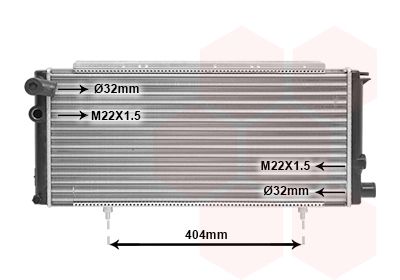 Радиатор, охлаждение двигателя VAN WEZEL 40002085