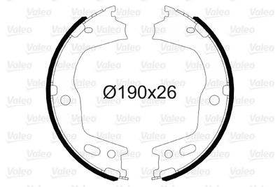 Bremžu loku kompl., Stāvbremze VALEO 564166