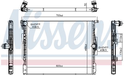 Radiators, Motora dzesēšanas sistēma NISSENS 607116