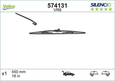 Stikla tīrītāja slotiņa VALEO 574131