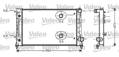 Радиатор, охлаждение двигателя VALEO 734859