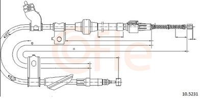 Тросик, cтояночный тормоз COFLE 92.10.5231