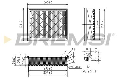 Воздушный фильтр BREMSI FA2339