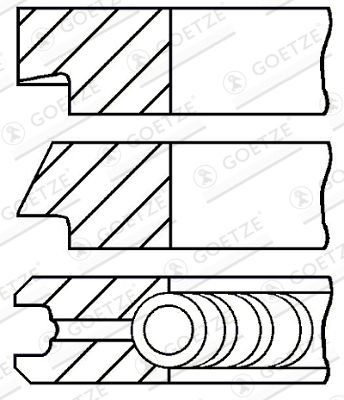 Virzuļa gredzenu komplekts GOETZE ENGINE 08-138200-00