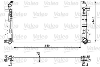 Radiators, Motora dzesēšanas sistēma VALEO 734926
