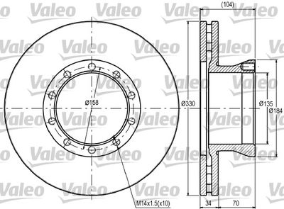 Bremžu diski VALEO 187065