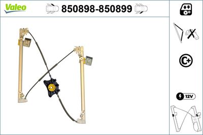 Stikla pacelšanas mehānisms VALEO 850898