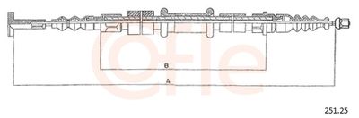 Тросик, cтояночный тормоз COFLE 92.251.25