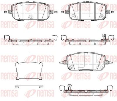 Bremžu uzliku kompl., Disku bremzes REMSA 1960.02