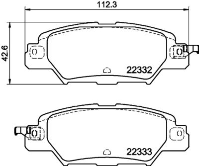 Bremžu uzliku kompl., Disku bremzes HELLA PAGID 8DB 355 025-461