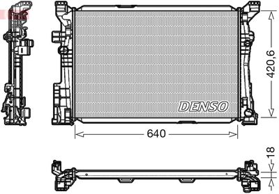 Radiators, Motora dzesēšanas sistēma DENSO DRM17096