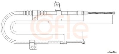 Тросик, cтояночный тормоз COFLE 17.2291